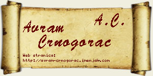 Avram Crnogorac vizit kartica